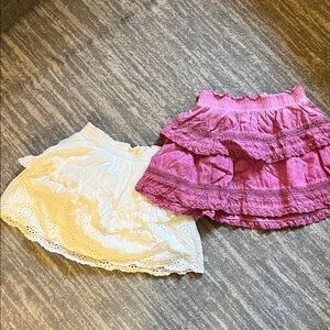 Katie J NYC Pink and White Ruffle Skirt Bundle!